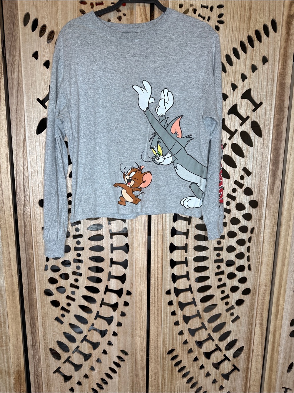Tom & Jerry Graphic Long-Sleeve Tee - Gray